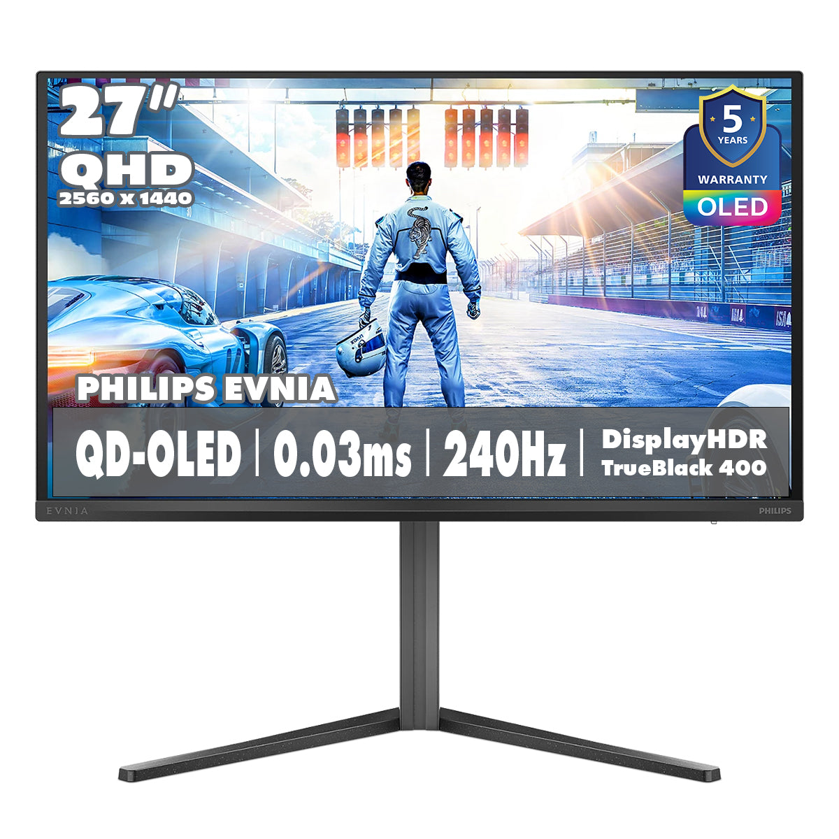 PHILIPS EVNIA 26.5" 2K QHD QD-OLED 240Hz Gaming Monitor 27M2N6500L