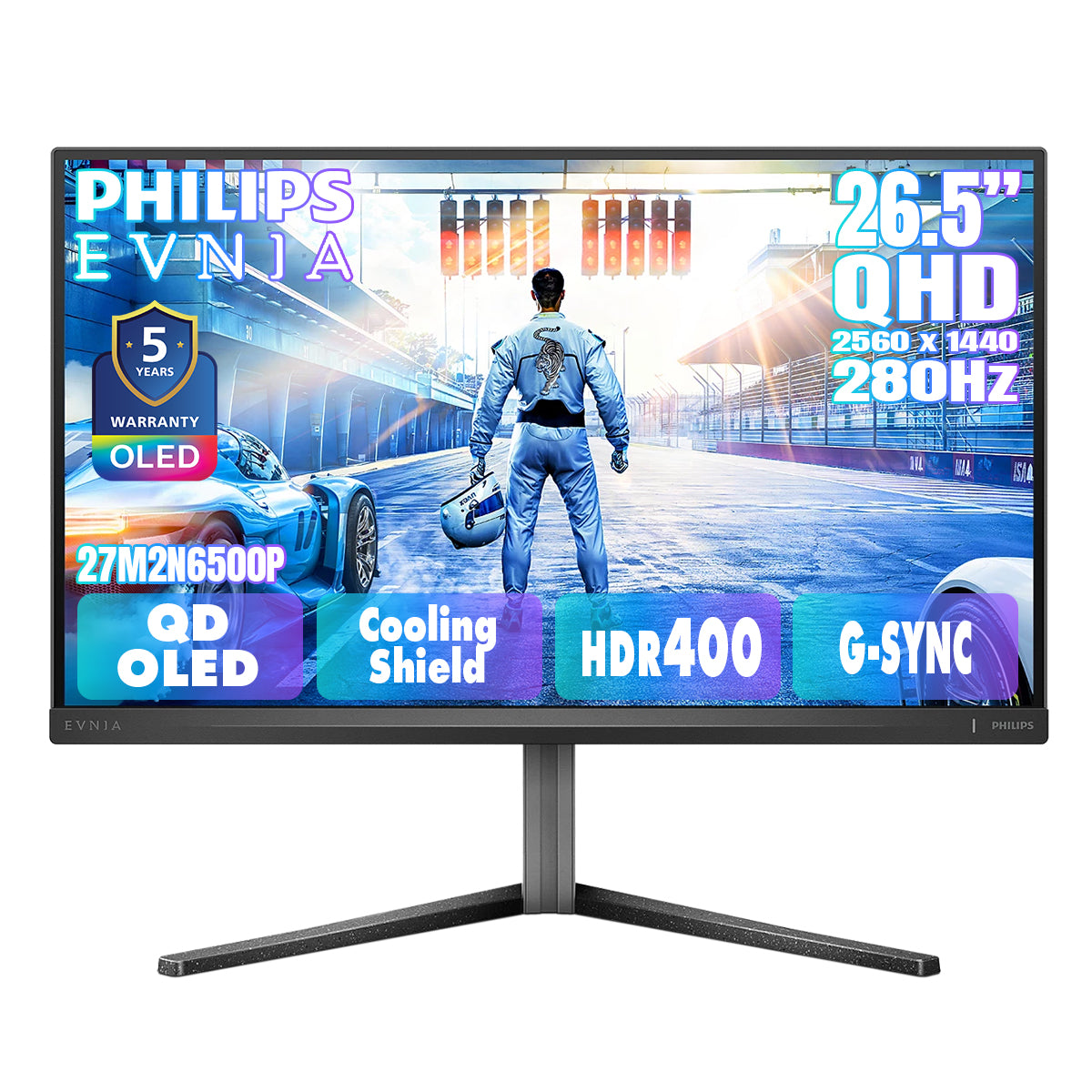PHILIPS EVNIA 26.5" 2K QHD QD-OLED 280Hz Gaming Monitor 27M2N6500P
