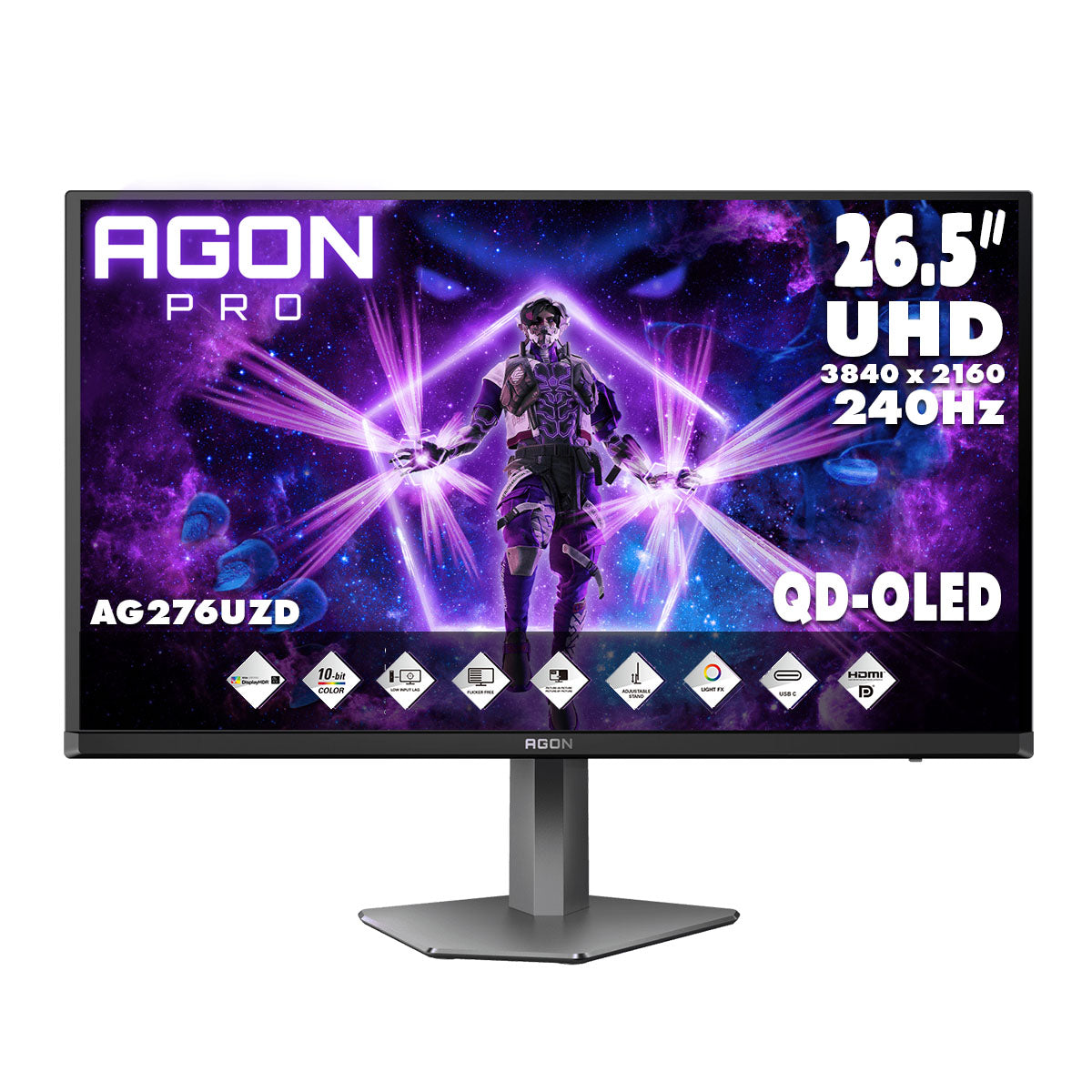 AOC AGON PRO 26.5" 4K UHD QD-OLED 240Hz Gaming Monitor AG276UZD