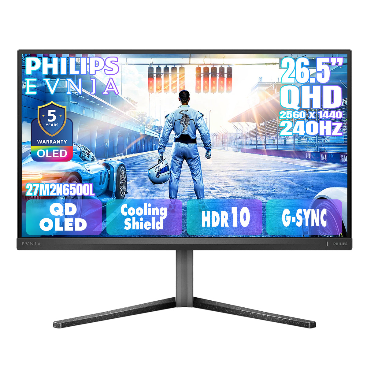 PHILIPS EVNIA 26.5" 2K QHD QD-OLED 240Hz Gaming Monitor 27M2N6500L