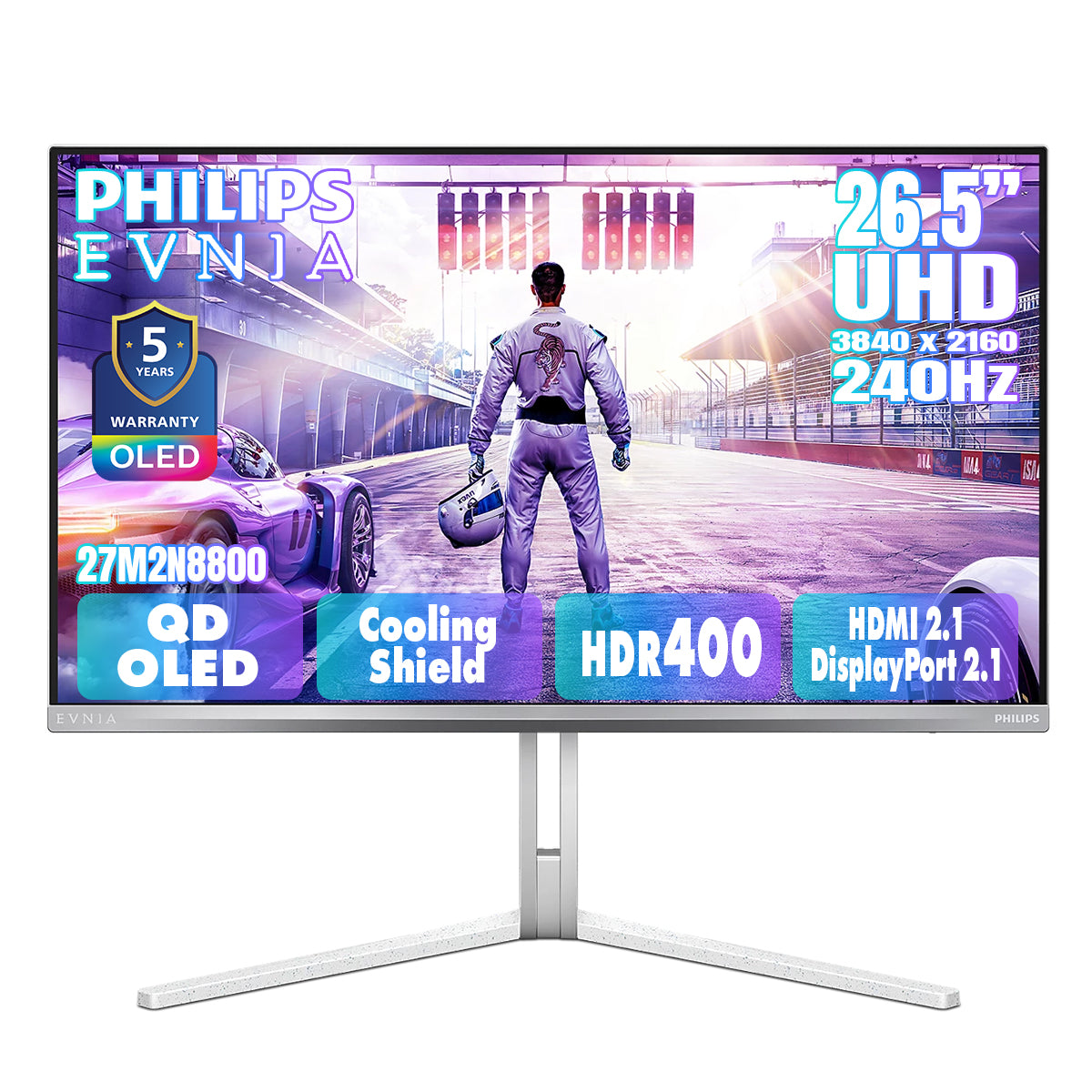 PHILIPS EVNIA 26.5" 4K QHD QD-OLED 240Hz Gaming Monitor 27M2N8800