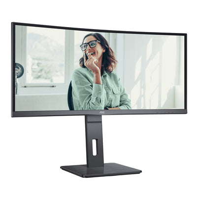 AOC 34" 21:9 UltraWide QHD VA 100Hz USB-C 65W 曲面商用顯示器 CU34P3CV