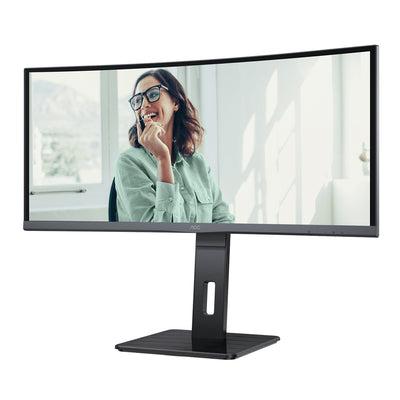 AOC 34" 21:9 UltraWide QHD VA 100Hz USB-C 65W 曲面商用顯示器 CU34P3CV