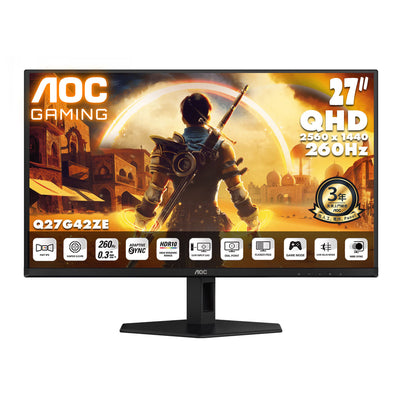 AOC 27吋 2K QHD Fast IPS 260Hz 電競顯示器 Q27G42ZE