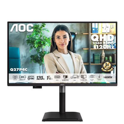 AOC 27" 2K QHD IPS 120Hz USB-C 96W Business Monitor Q27P4C